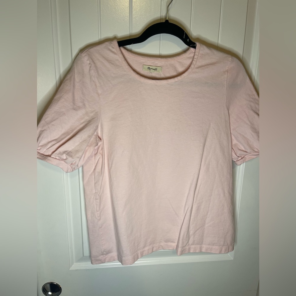 MADEWELL Pink Puff Sleeve Top - Picture 2 of 5